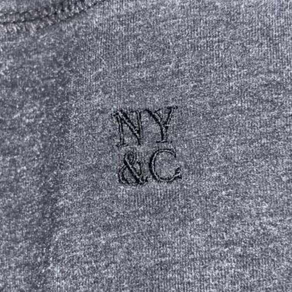 NY&C Charcoal Gray Leggings, Large - Picture 1 of 8